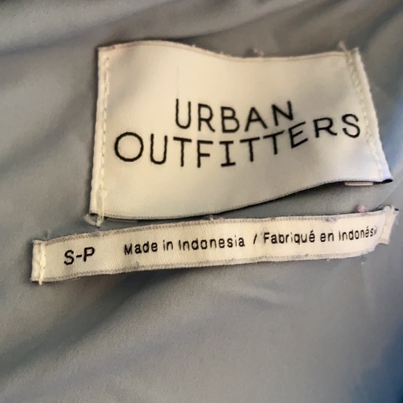 Urban outfitters light blue teddy cropped jacket Small - Picture 2 of 6